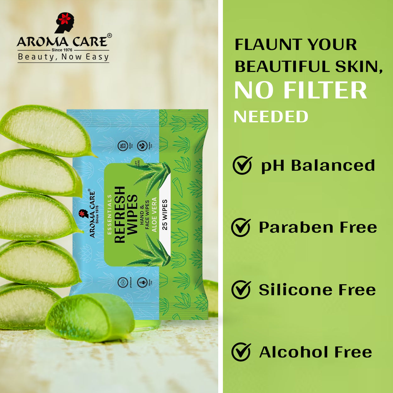 Aloe Vera & Cucumber Refresh Wipes