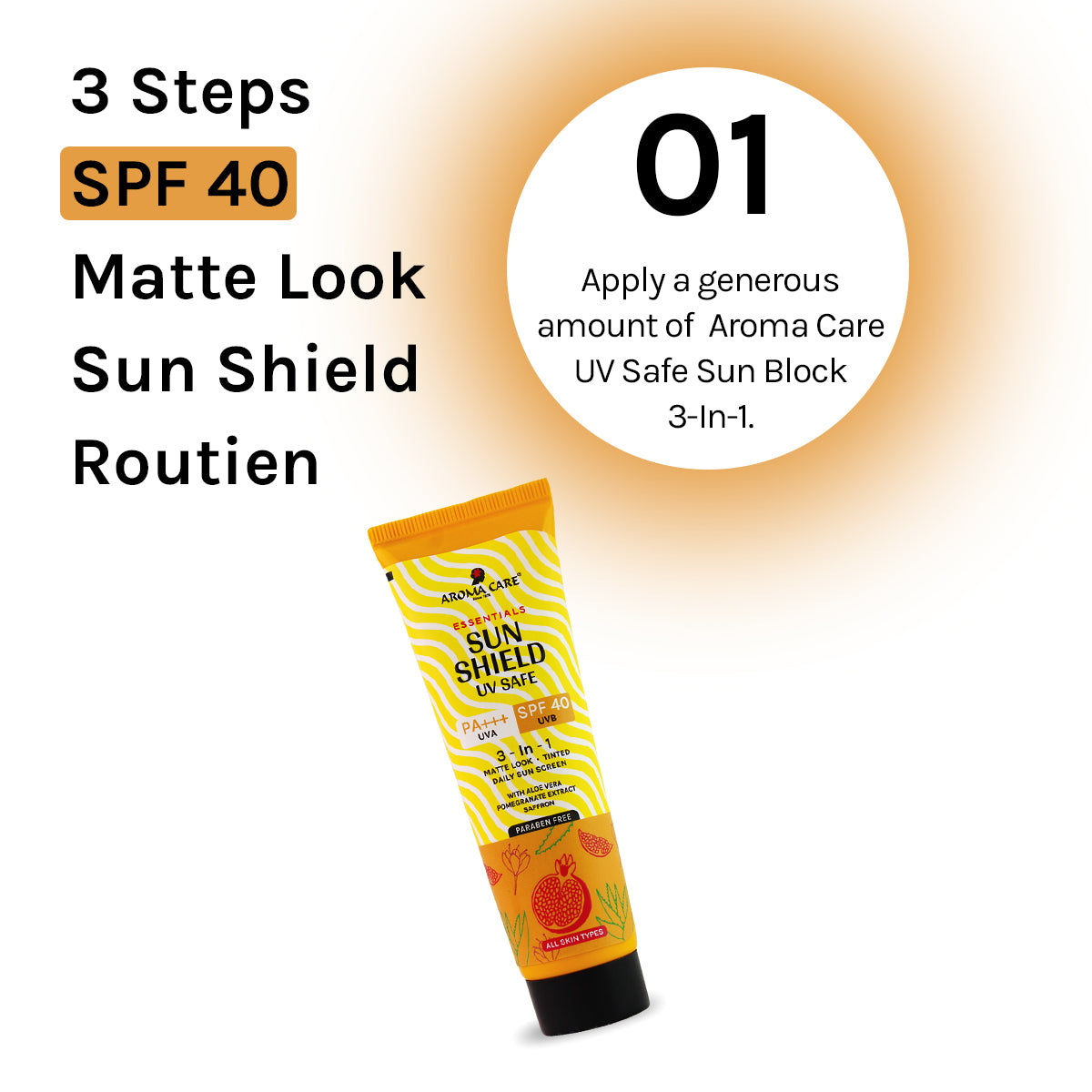 Sun Shield UV Safe SPF 40 | 3-IN-1 Sunscreen