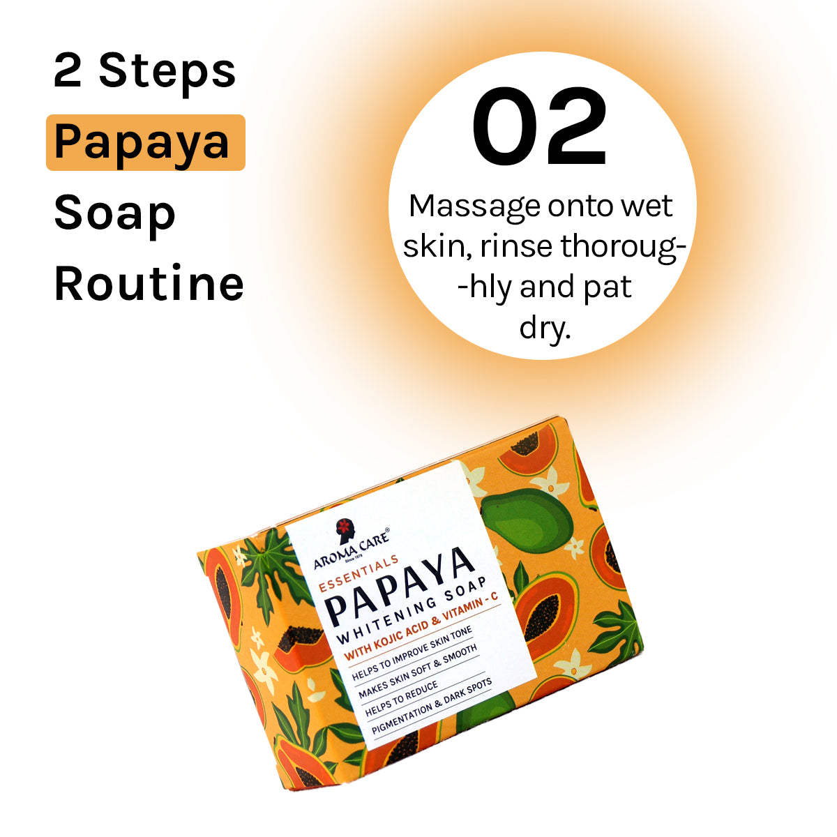 Papaya Whitening Soap with Kojic Acid & Vitamin