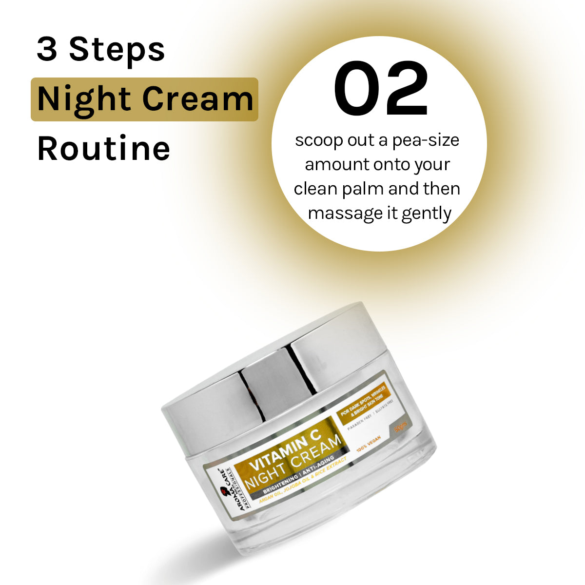Vitamin C Night Cream for Brightening, Nourishment & Glowing Skin 50gm