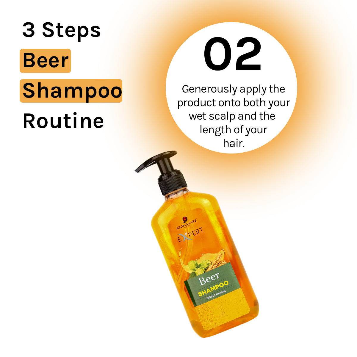 Beer Shampoo , for Strong, Shiny & Hair