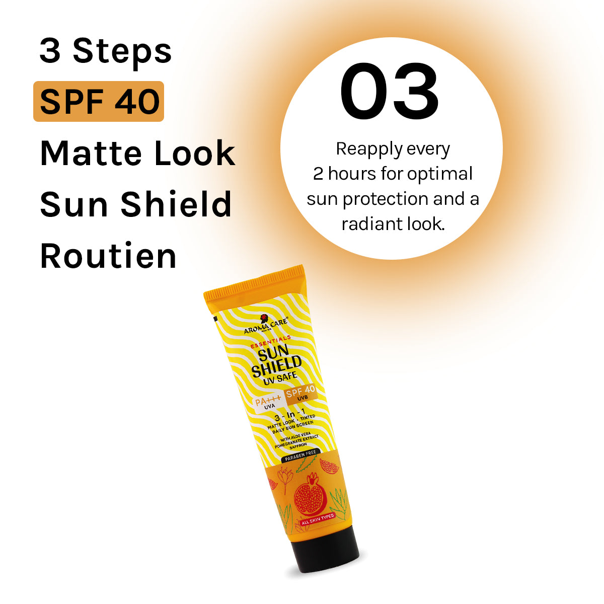 Sun Shield UV Safe SPF 40 | 3-IN-1 Sunscreen