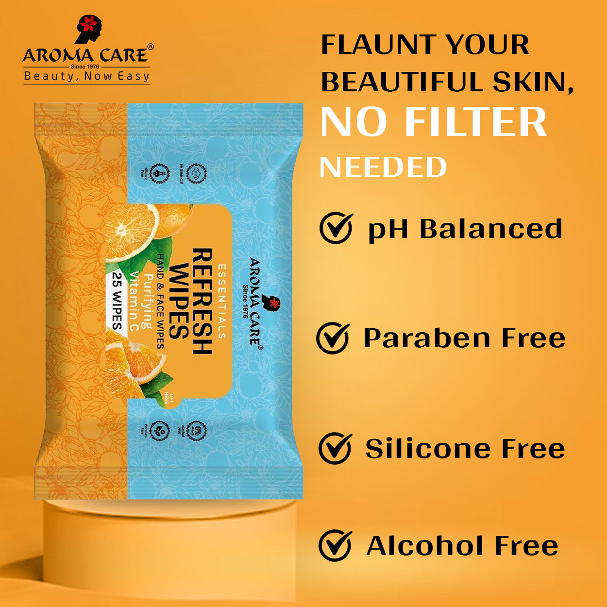 Purifying Vitamin C Refresh Wipes, 25 Wipes, Pack of (2)