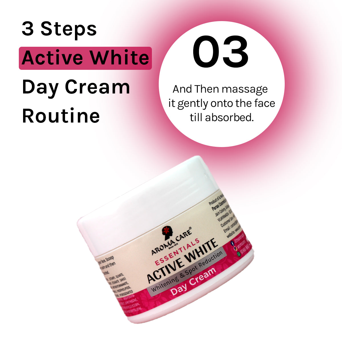 Active White Whitening and Spot Reduction Day Cream