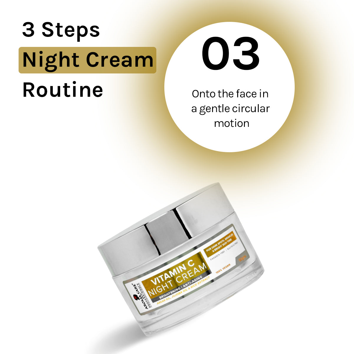 Vitamin C Night Cream for Brightening, Nourishment & Glowing Skin 50gm
