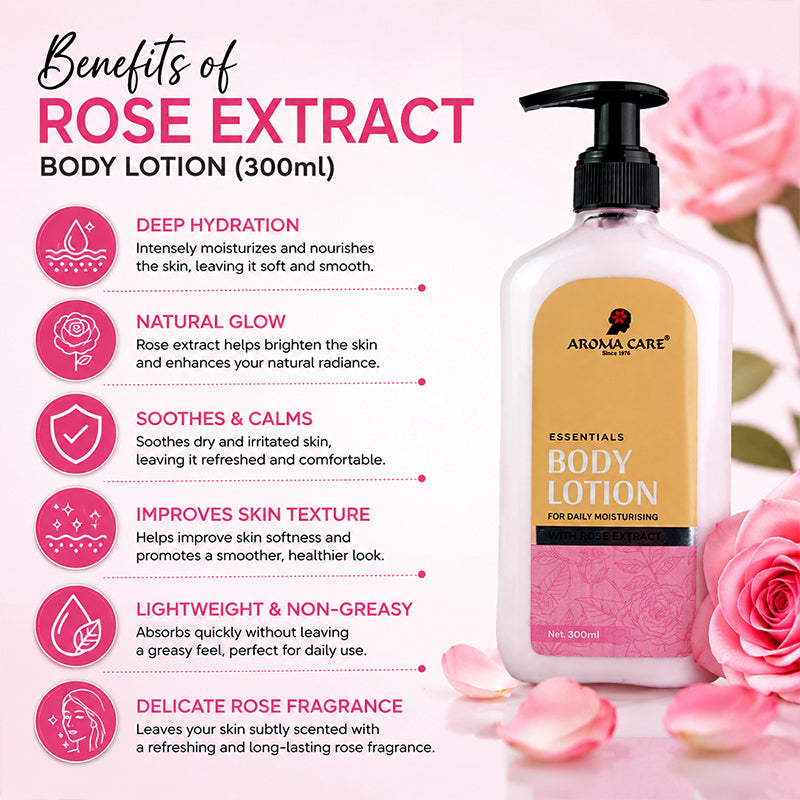 Rose Extract Body Lotion – Deep Moisturizing for Radiant & Fragrant Skin 300ml