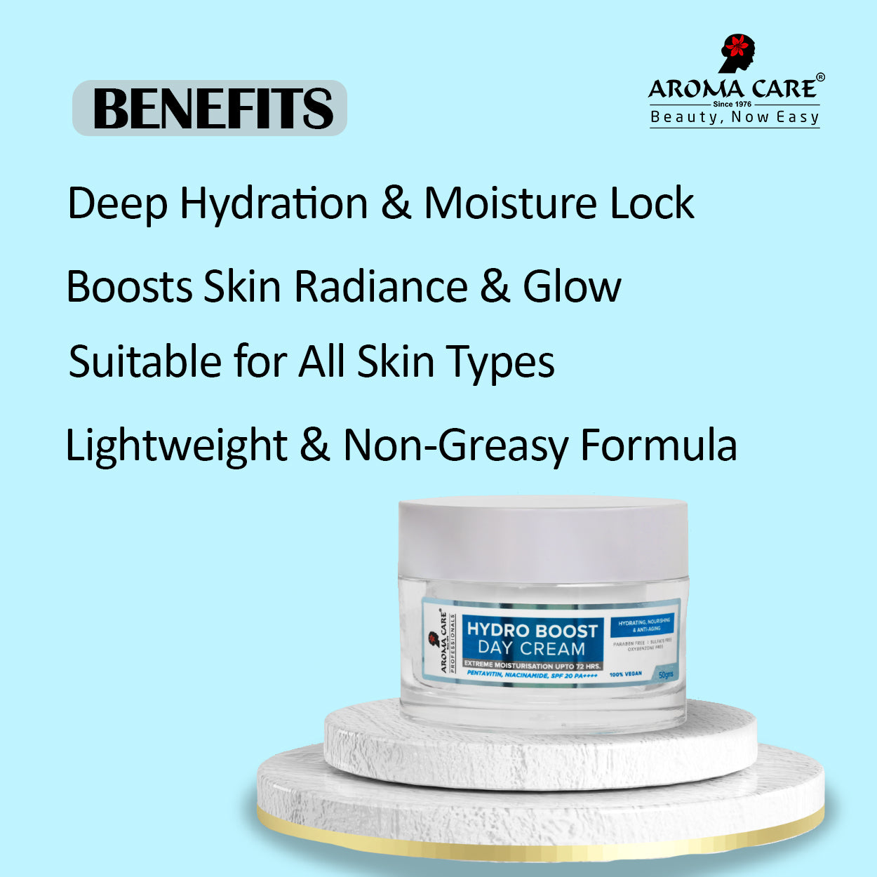 Hydro Boost Day Cream with Pentavitin & Niacinamide for 24hr Hydration 50gm