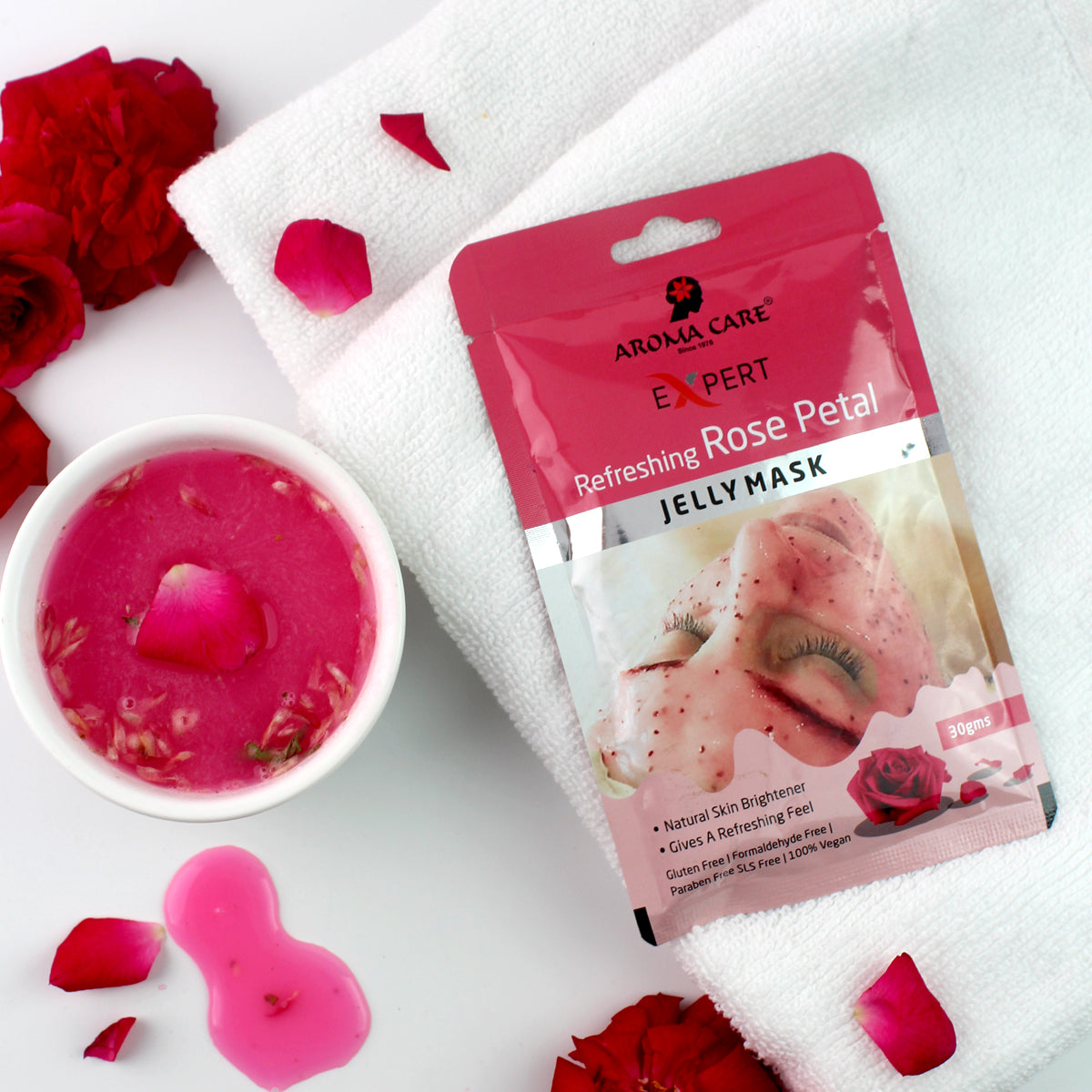Refreshing Rose Petal Jelly Peel-Off Mask , Hydrating & Skin
