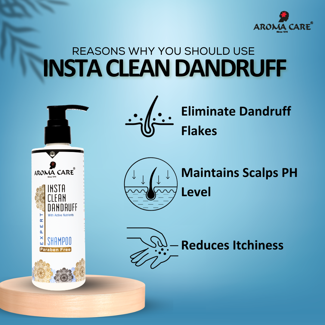 Insta Clean Anti-Dandruff Shampoo for Flake-Free, Healthy Scalp