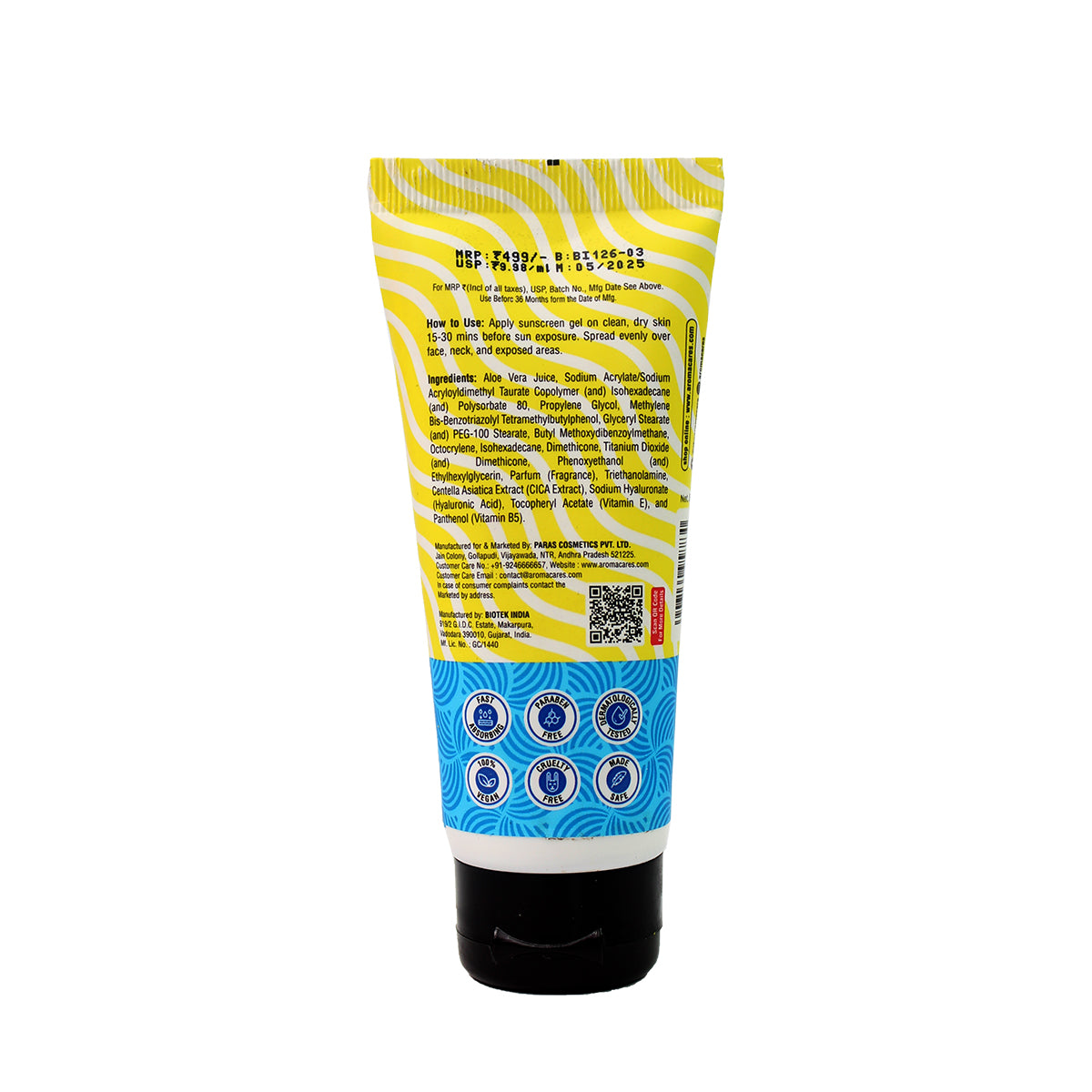 Sun Shield SPF 50 PA+++ With Cica Extract, Hyaluronic Acid & Vitamin E
