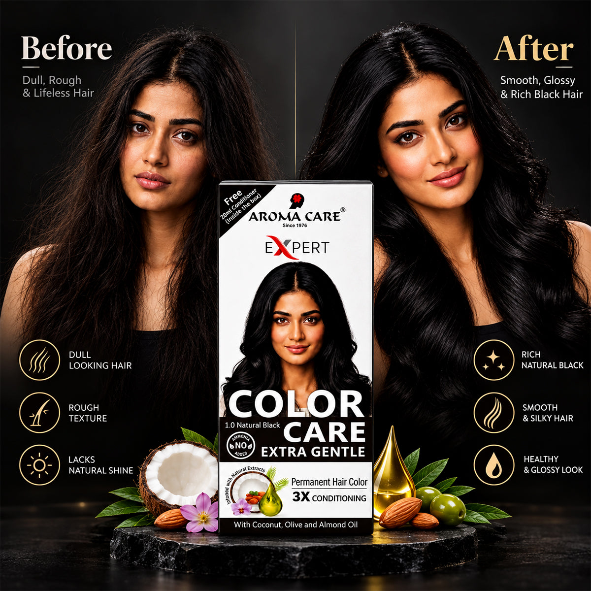 Color Care Extra Gentle 1.0 Natural Black 50ml