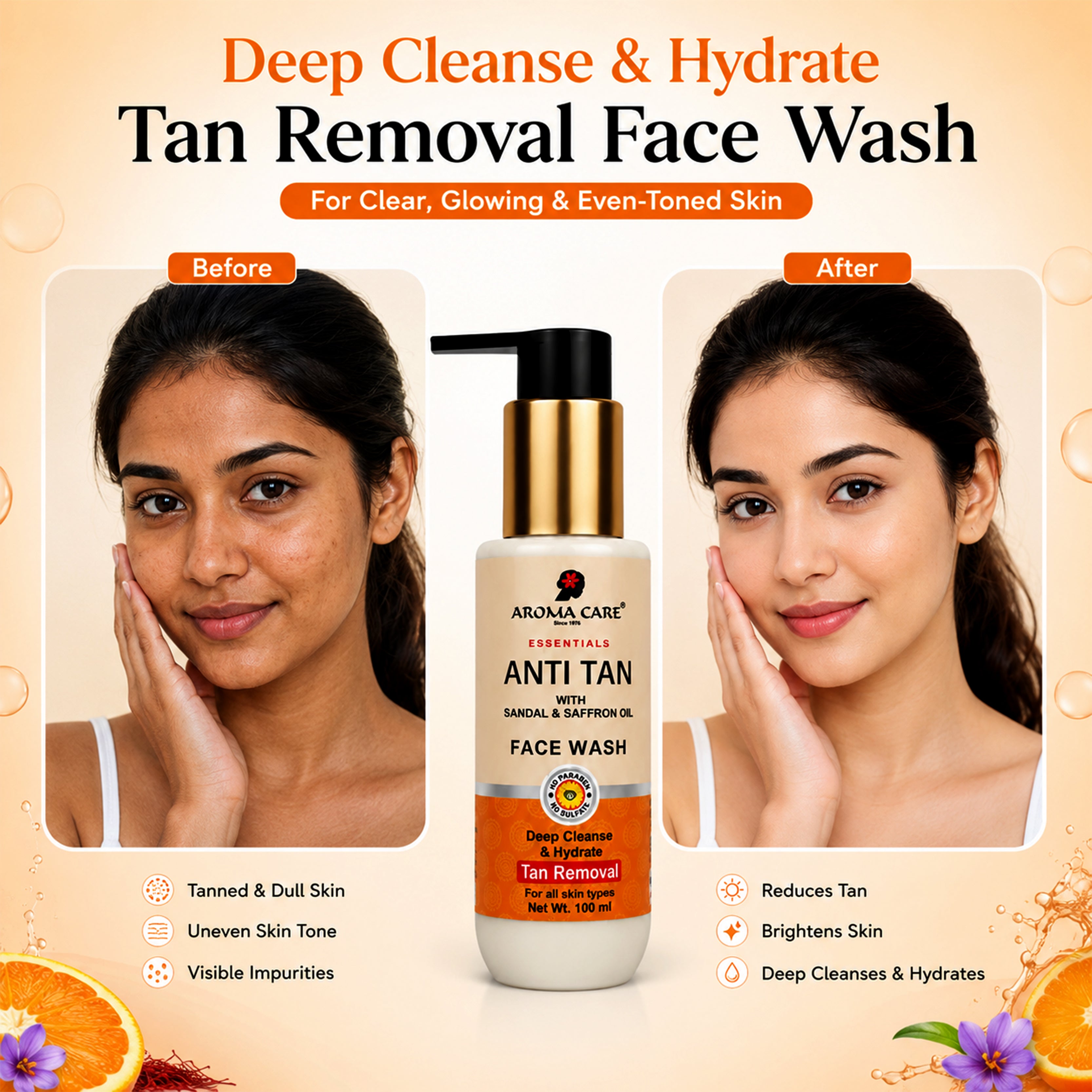 Anti Tan Deep Cleanse & Hydrate Tan Removal Face Wash 100ml