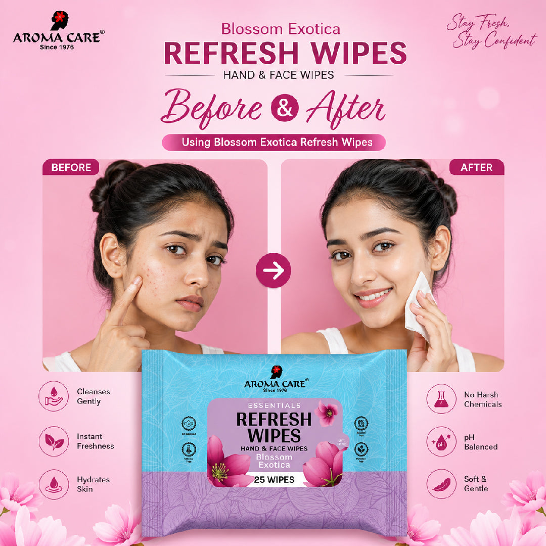Blossom Exotica Refresh Wipes, 25 Wipes, Pack Of (2)