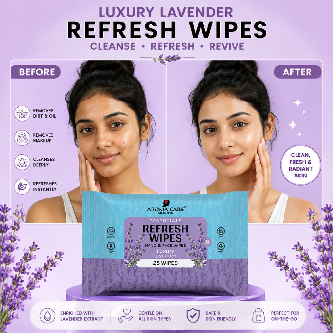 Luxury Lavender Refresh Wipes, 25 Wipes, Pack of (2)