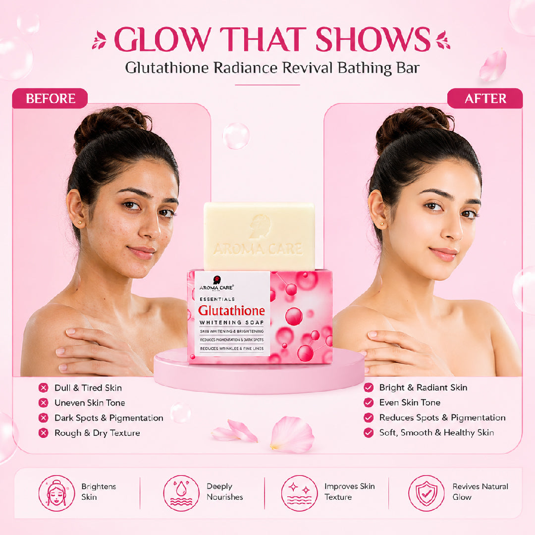 Glutathione Skin Whitening & Brightening Soap (Pack of 2)