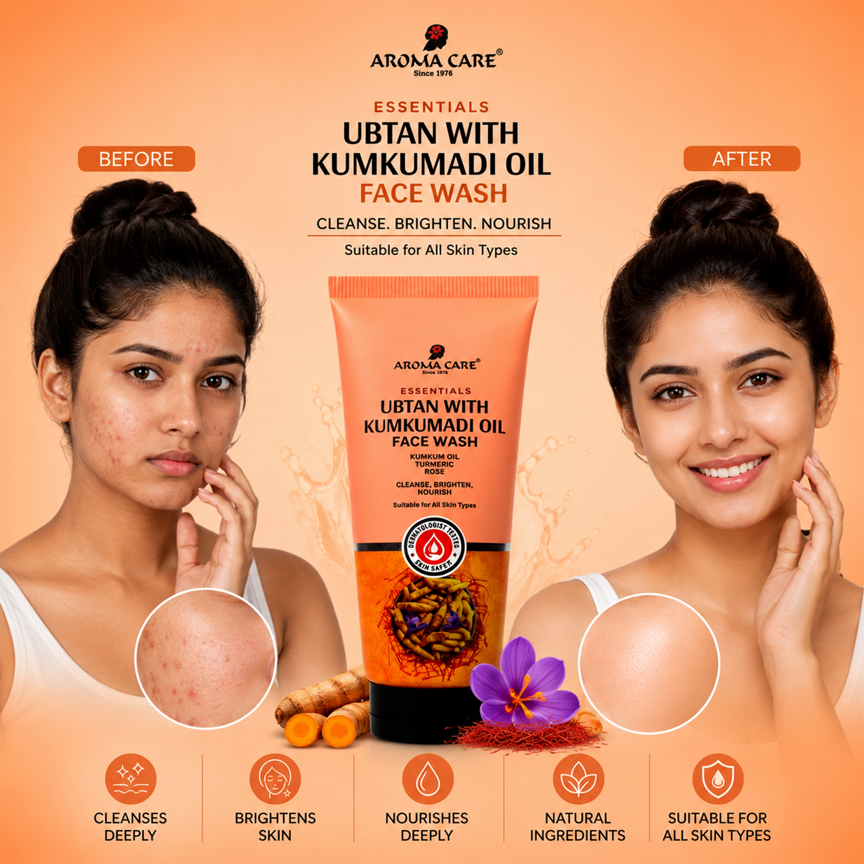 Ubtan With Kumkumadi Oil Face Wash