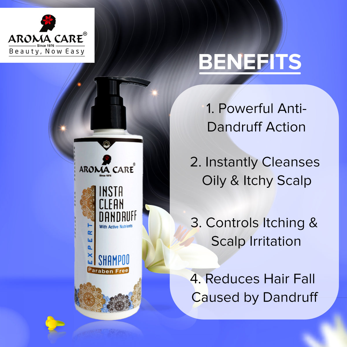 Insta Clean Anti-Dandruff Shampoo for Flake-Free, Healthy Scalp
