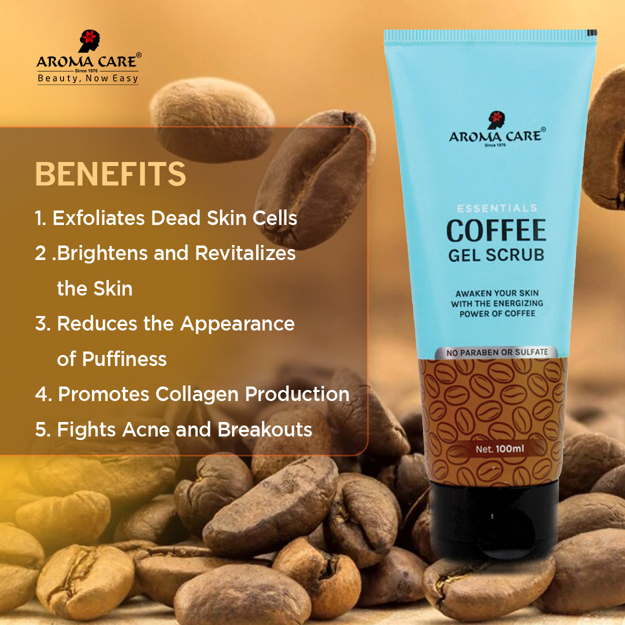 Coffee Facial Scrub for Glowing & Smooth