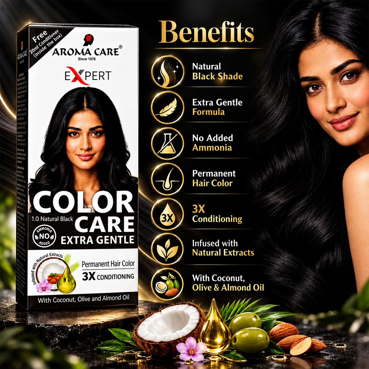 Color Care Extra Gentle 1.0 Natural Black 50ml