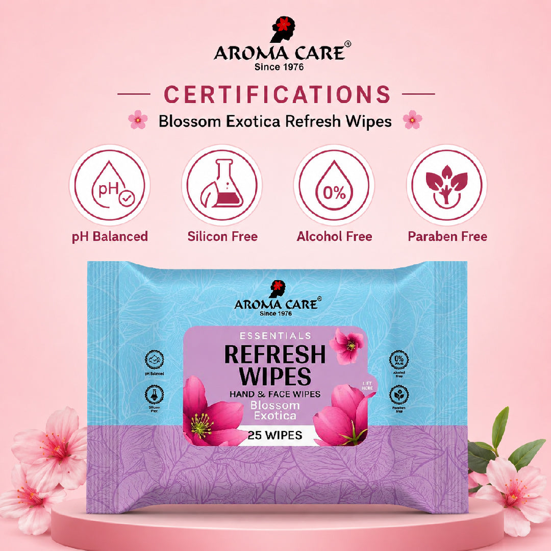 Blossom Exotica Refresh Wipes, 25 Wipes, Pack Of (2)