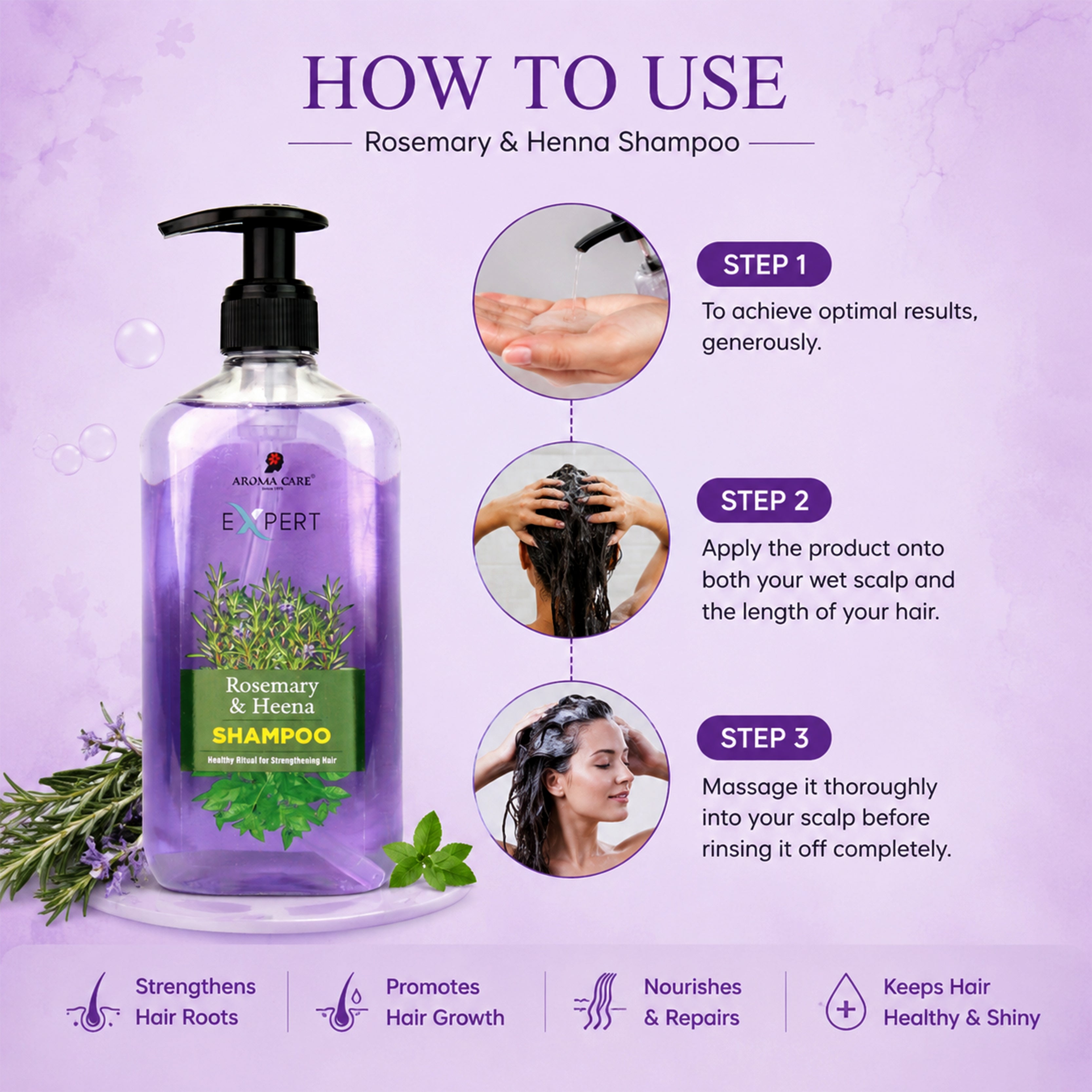 Rosemary & Henna Shampoo for Hair Fall