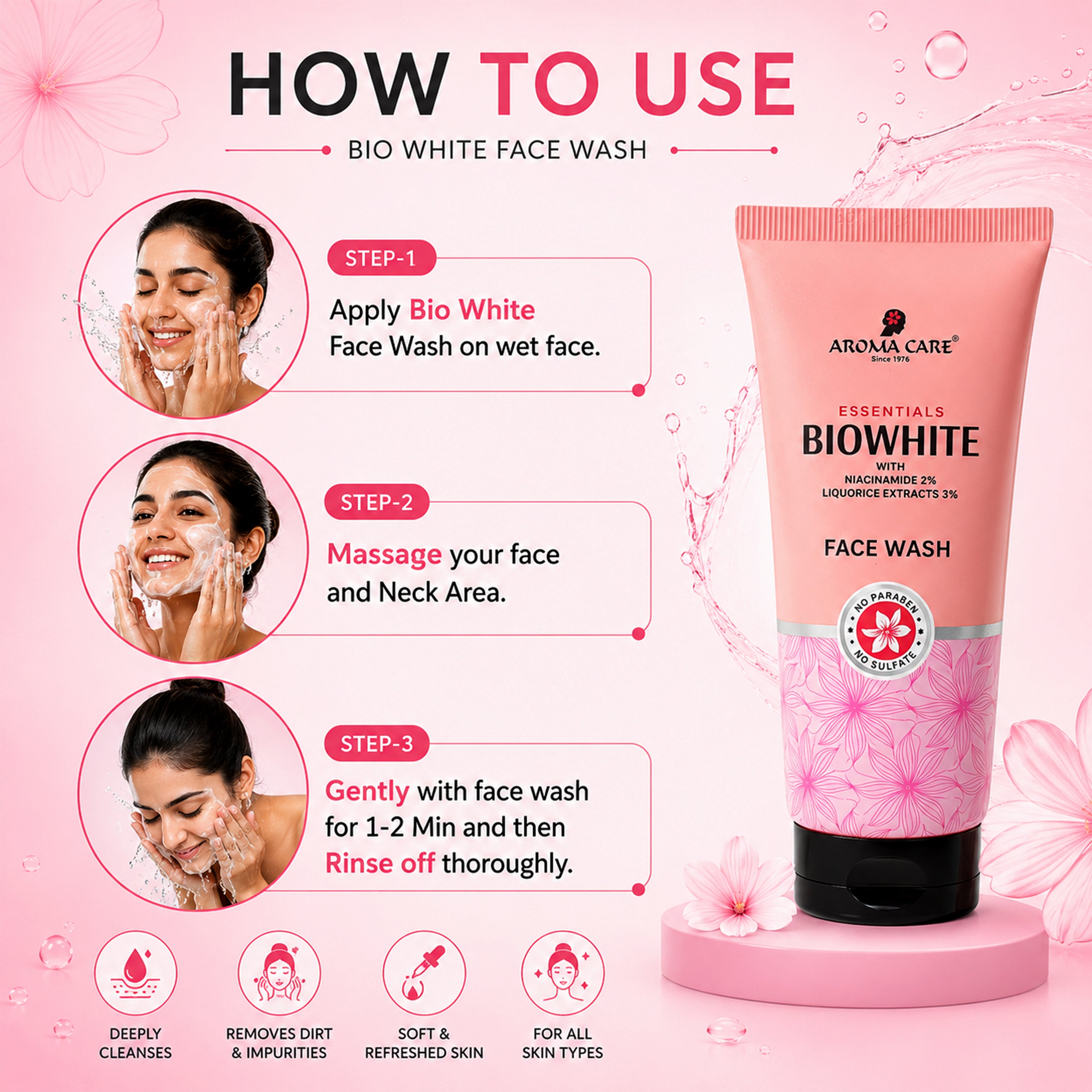 Bio White Face Wash 50gm