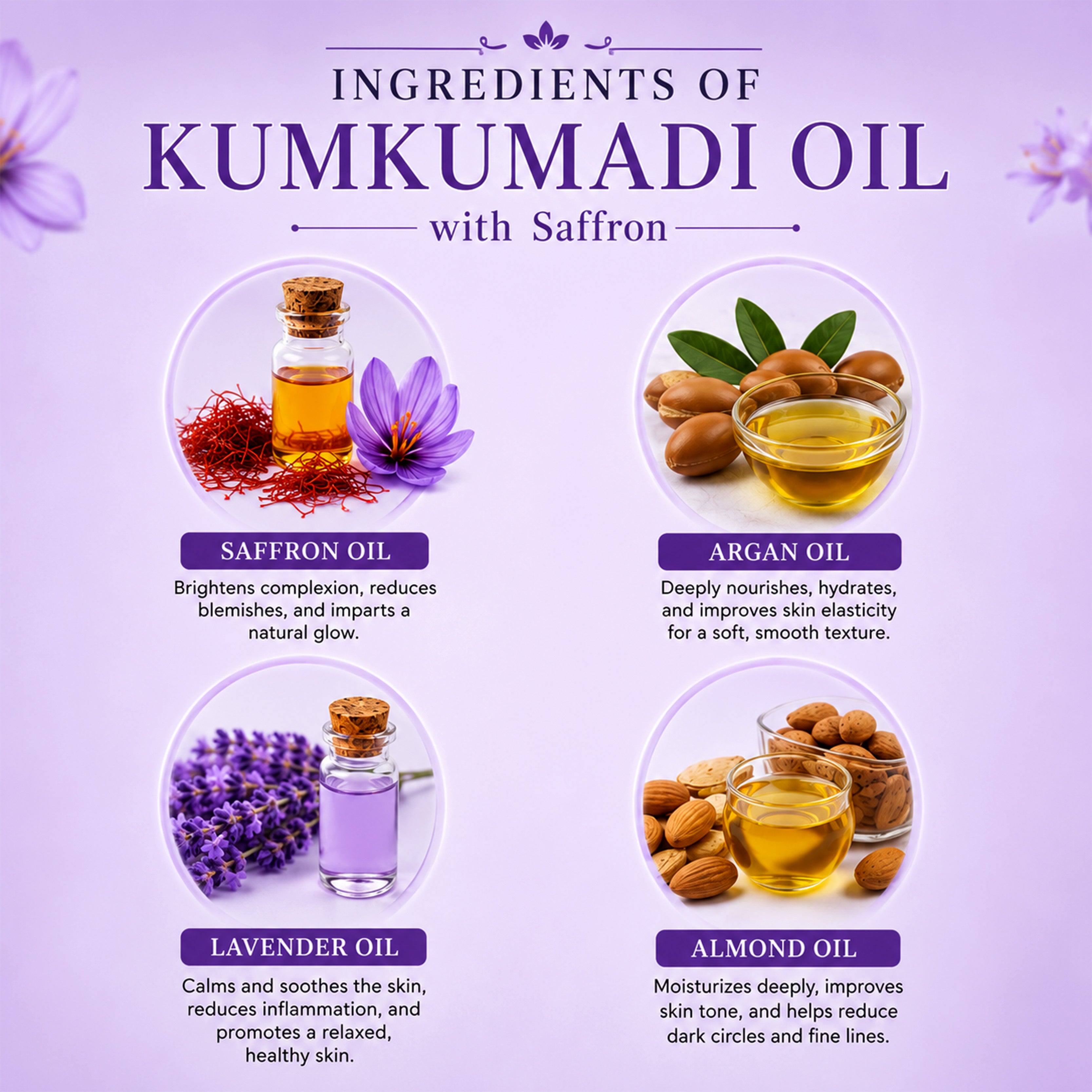 Kumkumadi Tailam Face Oil with Pure Saffron for Brightening & Radiant Skin 30ml