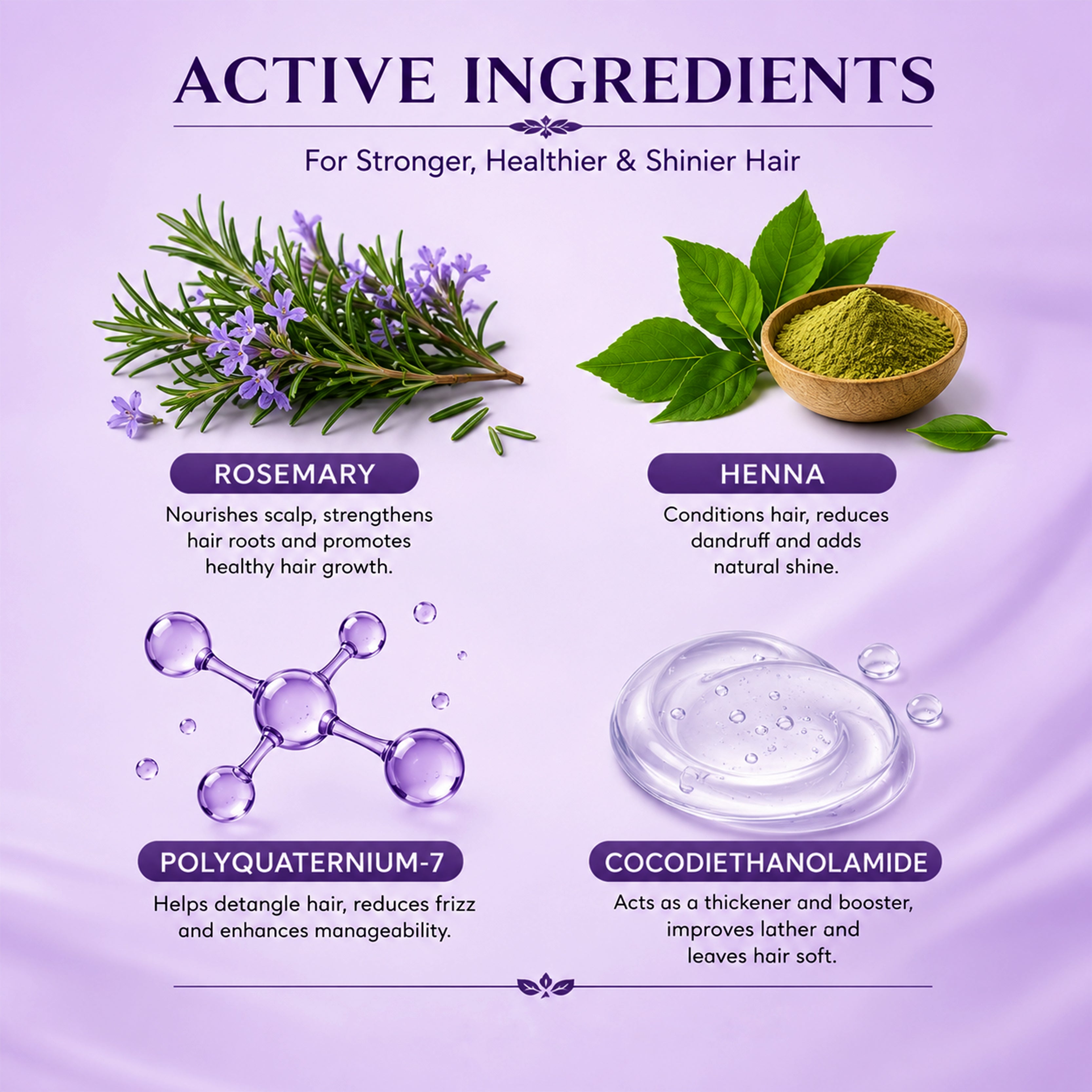 Rosemary & Henna Shampoo for Hair Fall