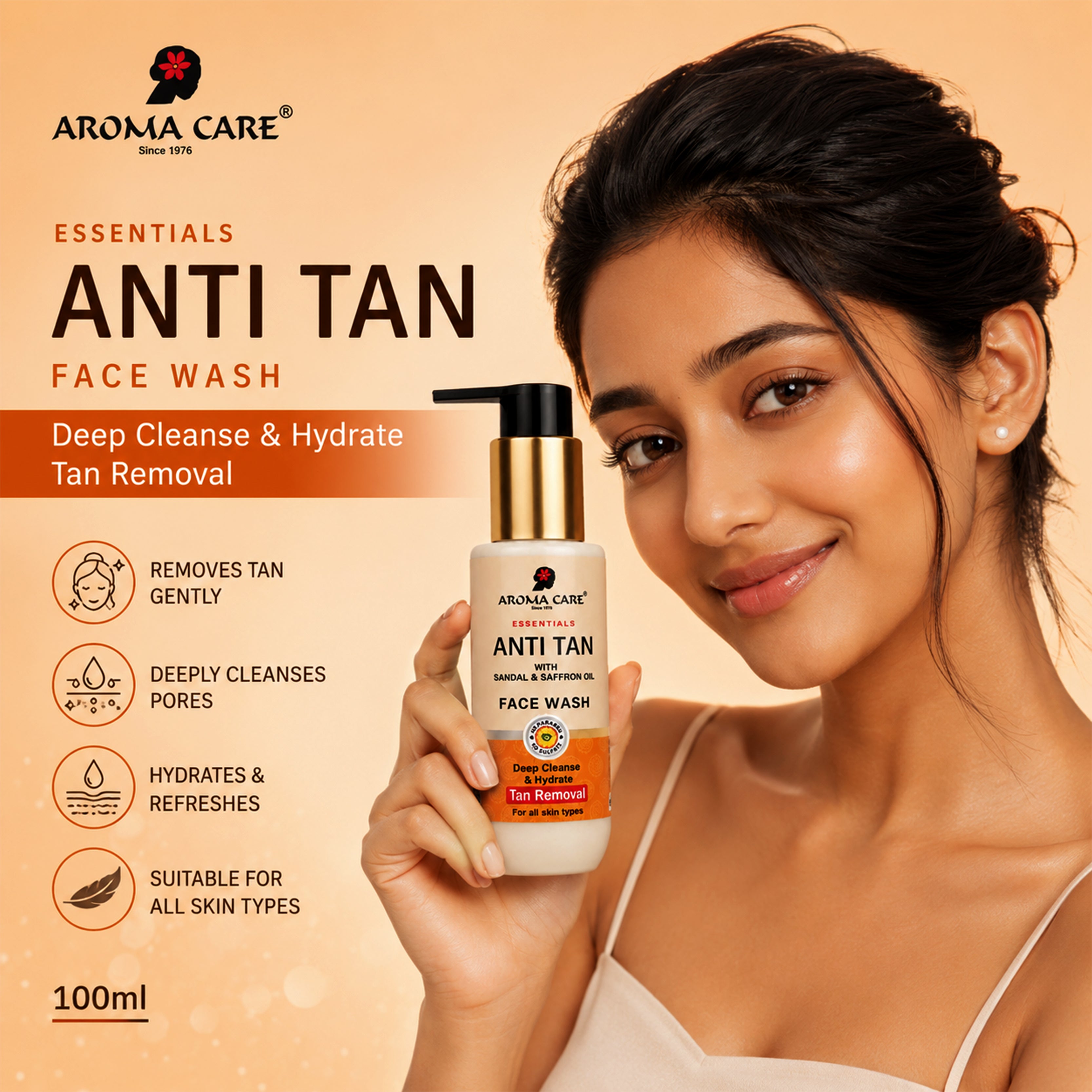 Anti Tan Deep Cleanse & Hydrate Tan Removal Face Wash 100ml