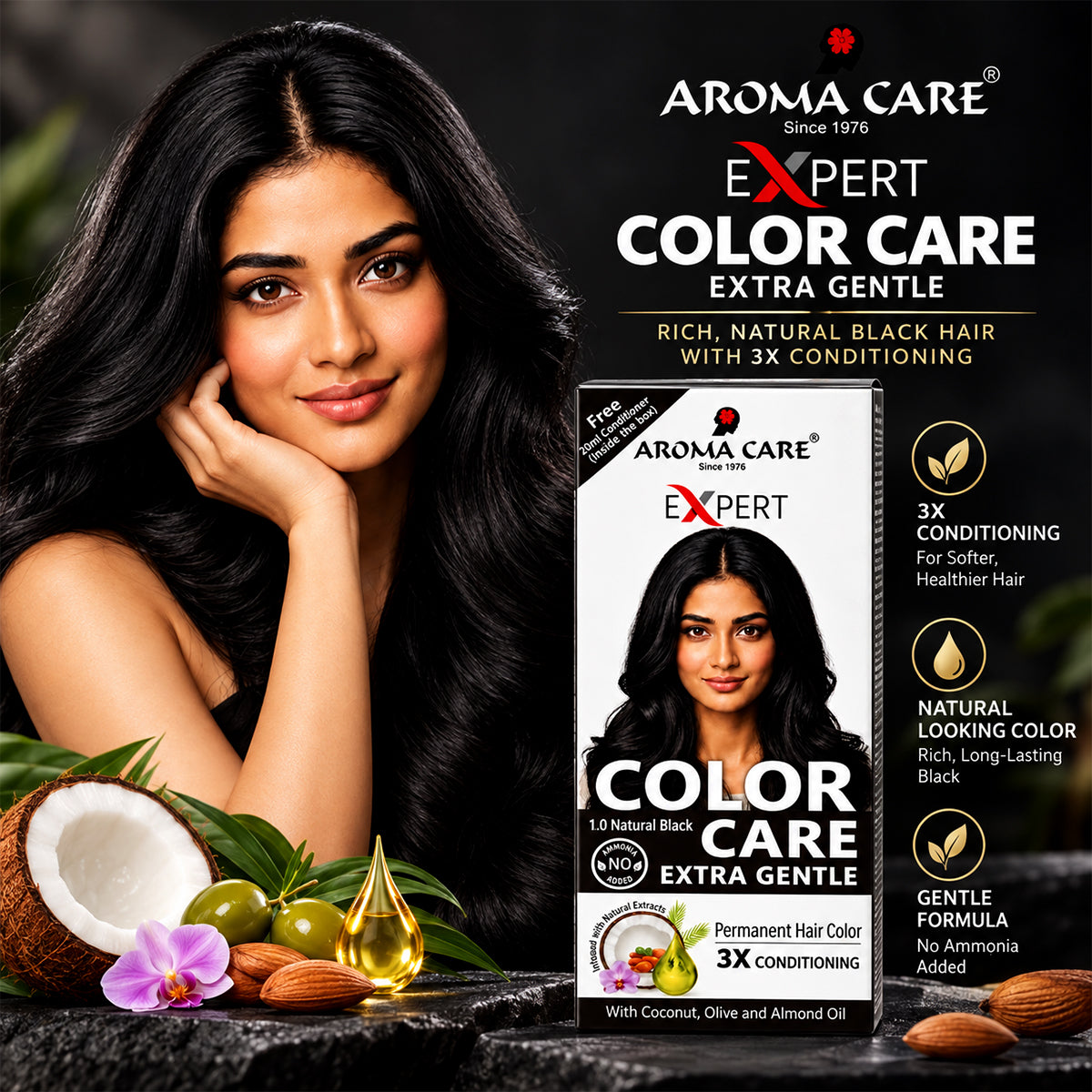 Color Care Extra Gentle 1.0 Natural Black 50ml