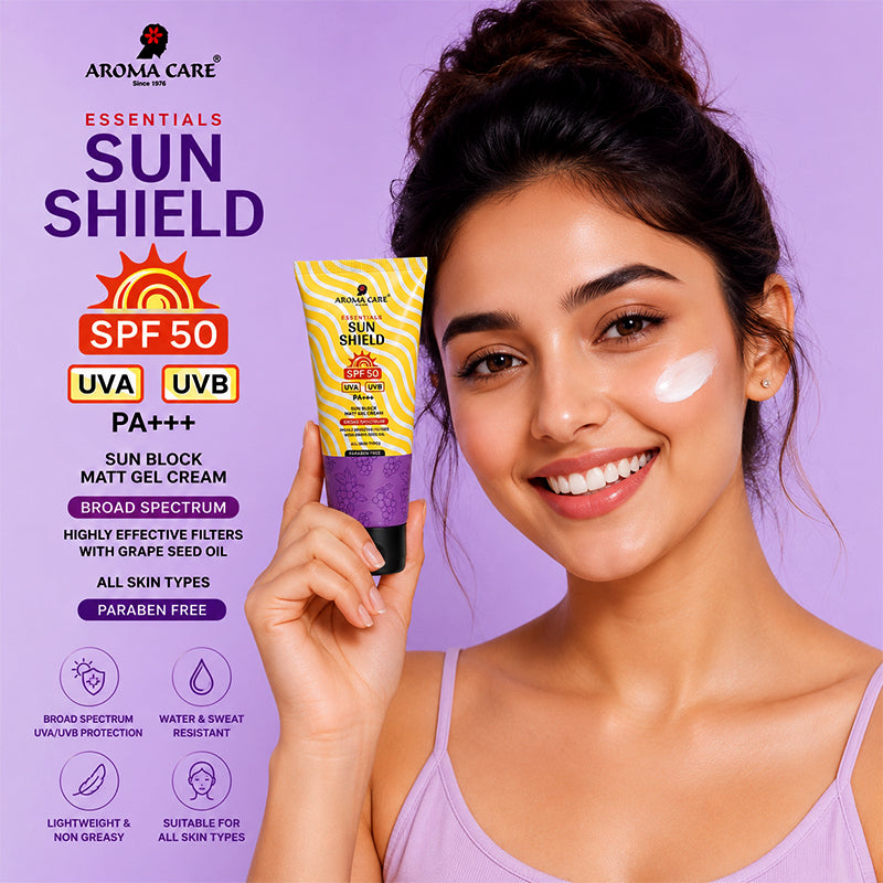 Sun Shield SPF 50 Matt Gel Cream for Matte Finish & Broad-Spectrum UV Protection