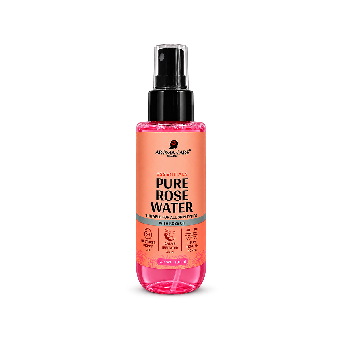 Pure Rose Water With Rose Oil - 100ml, All Skin types