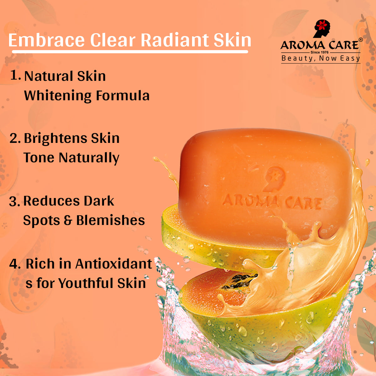 Papaya Whitening Soap with Kojic Acid & Vitamin