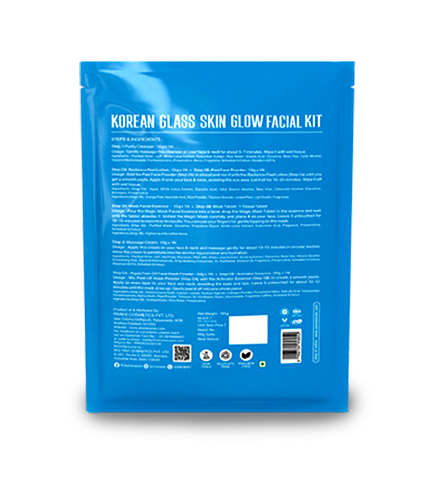 korean glass skin facial kit at home