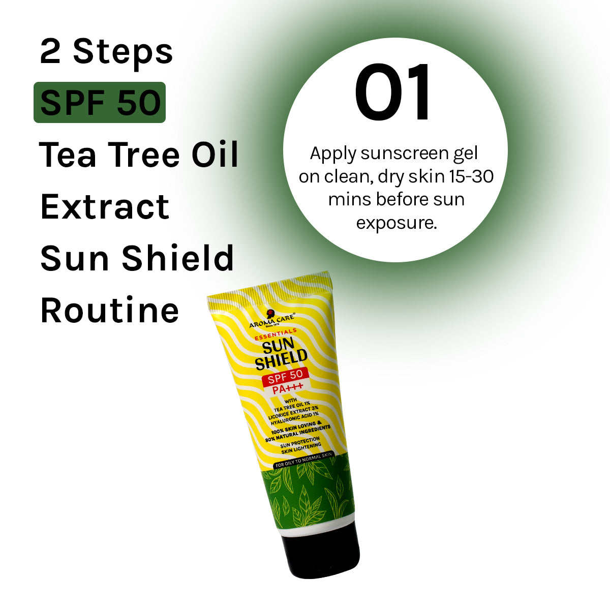 Sun Shield SPF 50 PA+++ Sunscreen With Tea