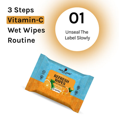 Purifying Vitamin C Refresh Wipes, 25 Wipes, Pack of (2)