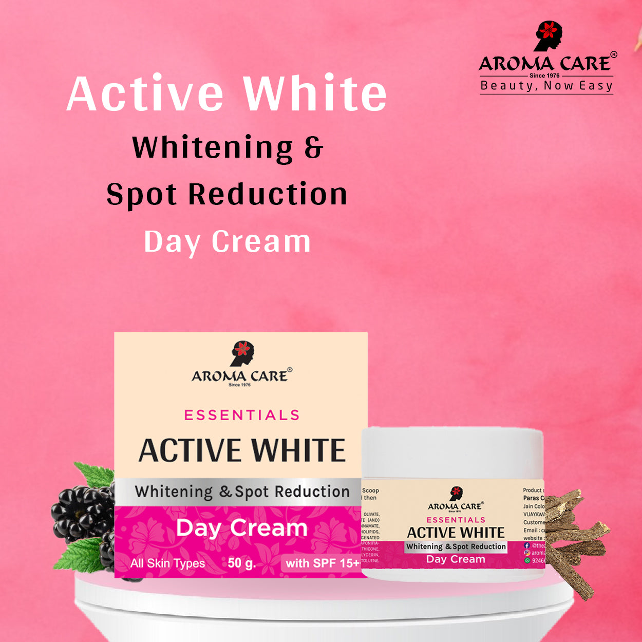 Active White Whitening and Spot Reduction Day Cream