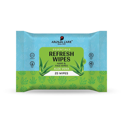 Aloe Vera & Cucumber Refresh Wipes, 25 Wipes, Pack Of (2) – Aroma Care