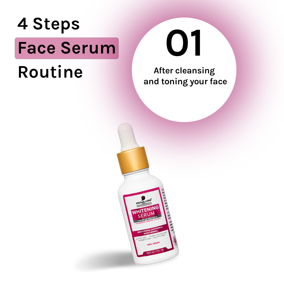 Whitening Face Serum with Vitamin C, Niacinamide & Kojic Acid for Radiant Skin