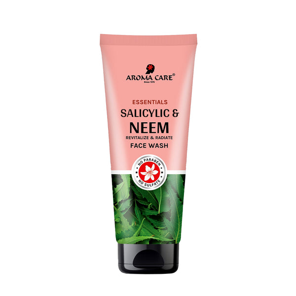 Essentials Salicylic & Neem Face Wash 50ml - With Neem Extract, Fights Breakouts & Reduces Redness