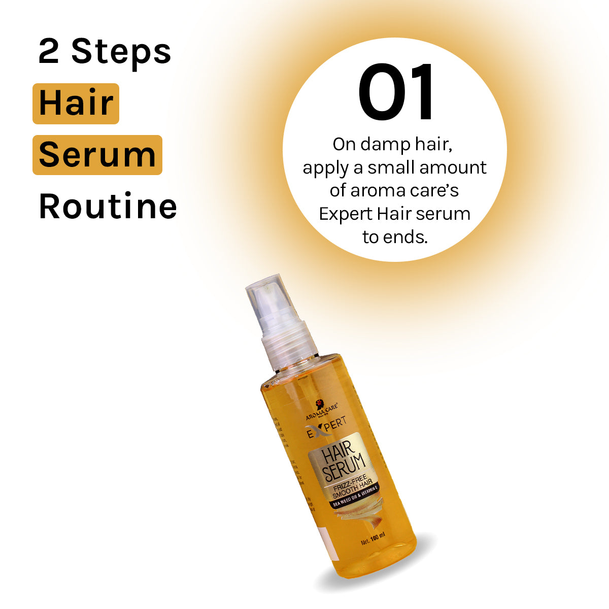 Hair Serum for Frizz Control, Smooth & Shiny Hair
