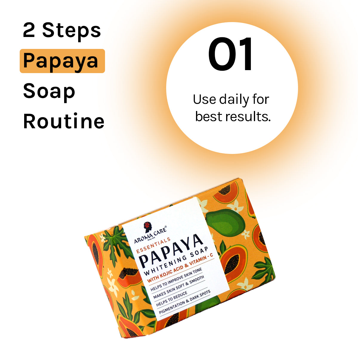 Papaya Whitening Soap with Kojic Acid & Vitamin