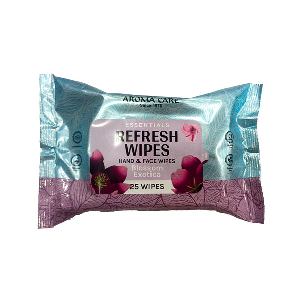 Essentials Blossom Exotica Refresh Wipes, 25 Wipes, Pack Of (2) "Floral Fragrance Wet Wipes for Face & Body | Soft, Alcohol-Free, Skin-Friendly Cleansing Wipes for Daily Use"
