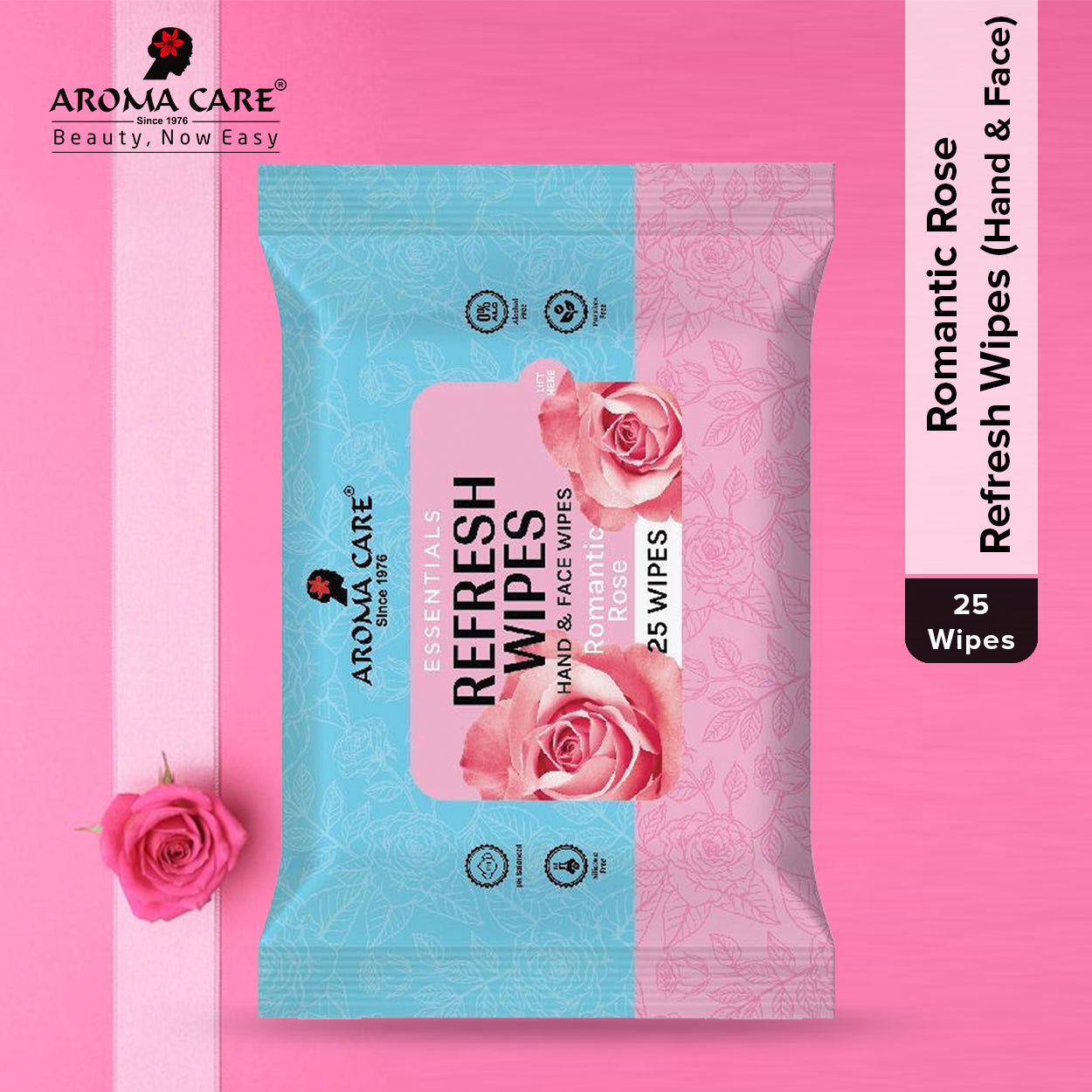 Romantic Rose Refresh Wipes