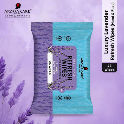 Luxury Lavender Refresh Wipes, 25 Wipes, Pack of (2)