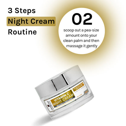 Vitamin C Night Cream for Brightening, Nourishment & Glowing Skin 50gm
