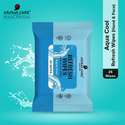 Aqua Cool Refresh Wipes, 25 wipes, Pack of (2)
