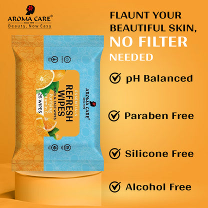 Purifying Vitamin C Refresh Wipes, 25 Wipes, Pack of (2)