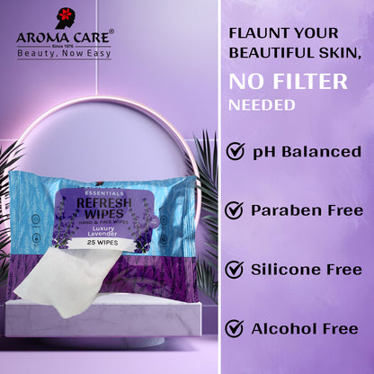LUXURY LAVENDER REFRESH WIPES 25 WIPES