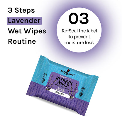 Luxury Lavender Refresh Wipes, 25 Wipes, Pack of (2)